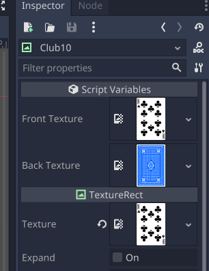 Textures for Club 10 card